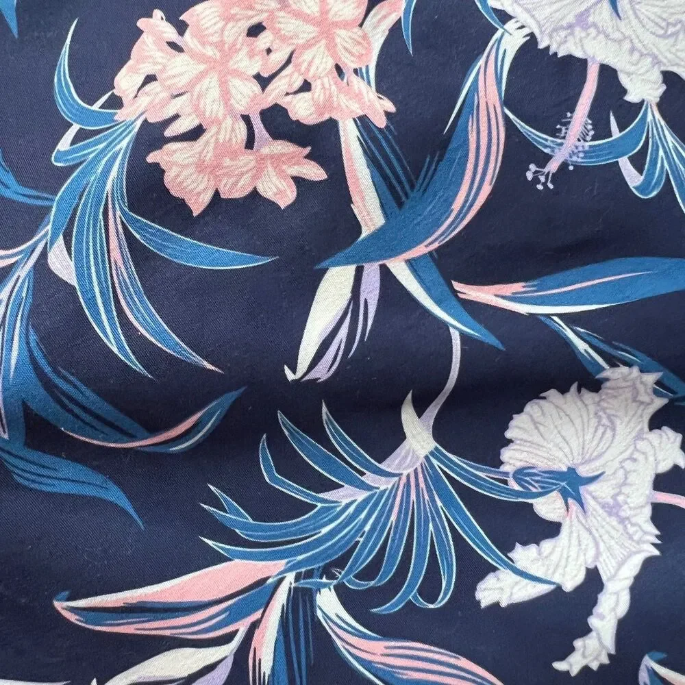 Coast Clothing 1996 Mens Swim Trunks Board Shorts Navy Pink Floral Pocket Sm